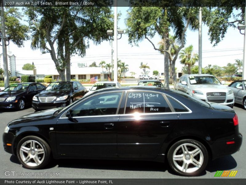 Brilliant Black / Ebony 2007 Audi A4 2.0T Sedan