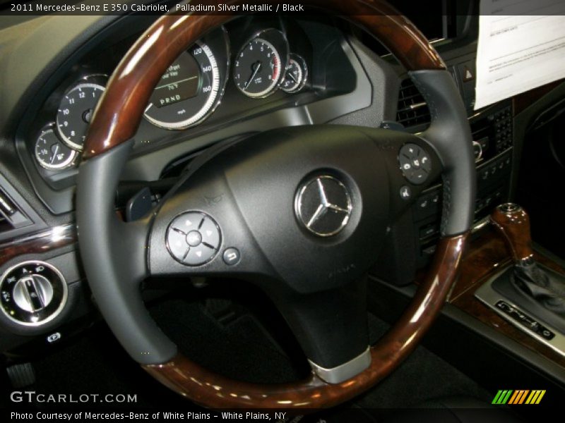 Palladium Silver Metallic / Black 2011 Mercedes-Benz E 350 Cabriolet