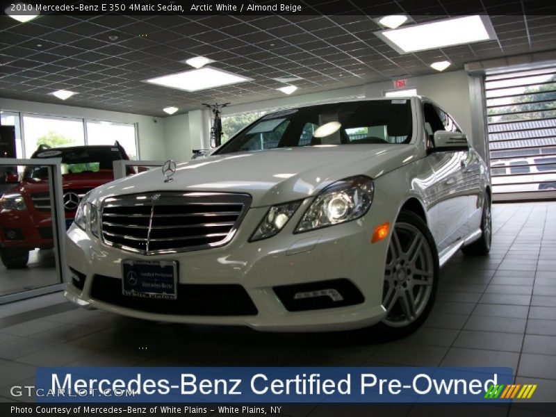 Arctic White / Almond Beige 2010 Mercedes-Benz E 350 4Matic Sedan