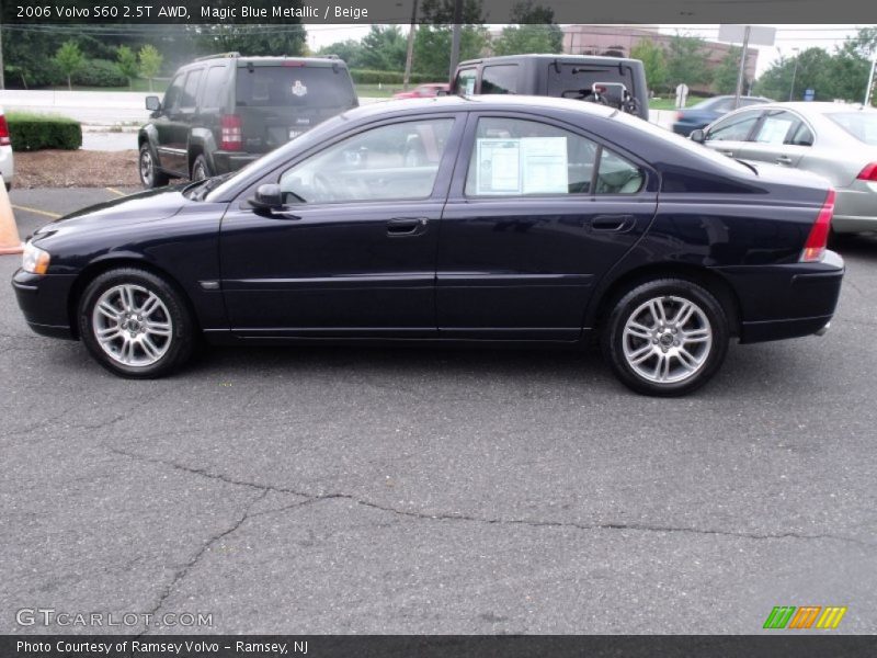 Magic Blue Metallic / Beige 2006 Volvo S60 2.5T AWD