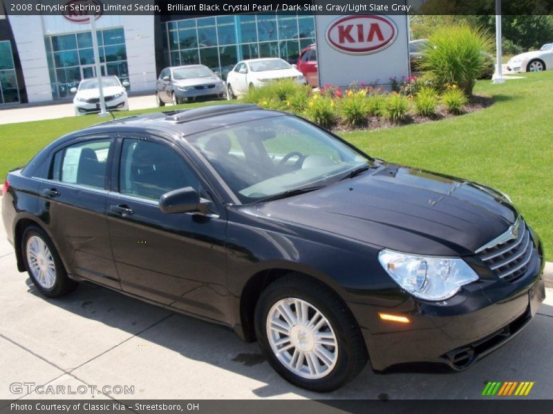 Brilliant Black Crystal Pearl / Dark Slate Gray/Light Slate Gray 2008 Chrysler Sebring Limited Sedan