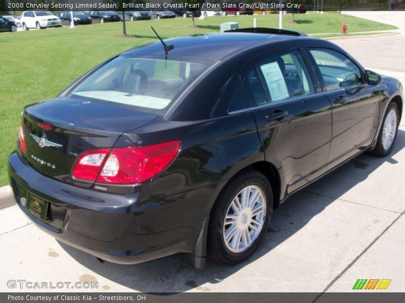Brilliant Black Crystal Pearl / Dark Slate Gray/Light Slate Gray 2008 Chrysler Sebring Limited Sedan