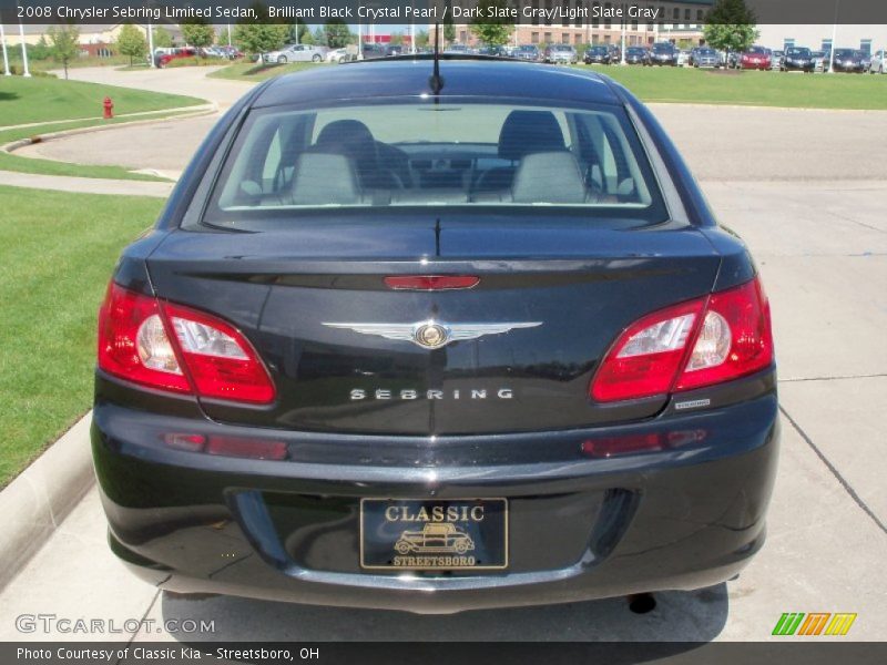 Brilliant Black Crystal Pearl / Dark Slate Gray/Light Slate Gray 2008 Chrysler Sebring Limited Sedan