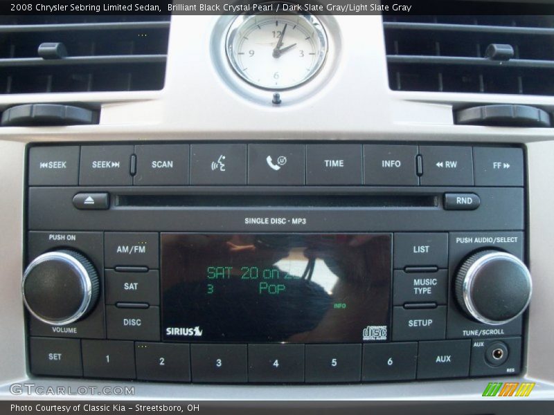 Audio System of 2008 Sebring Limited Sedan