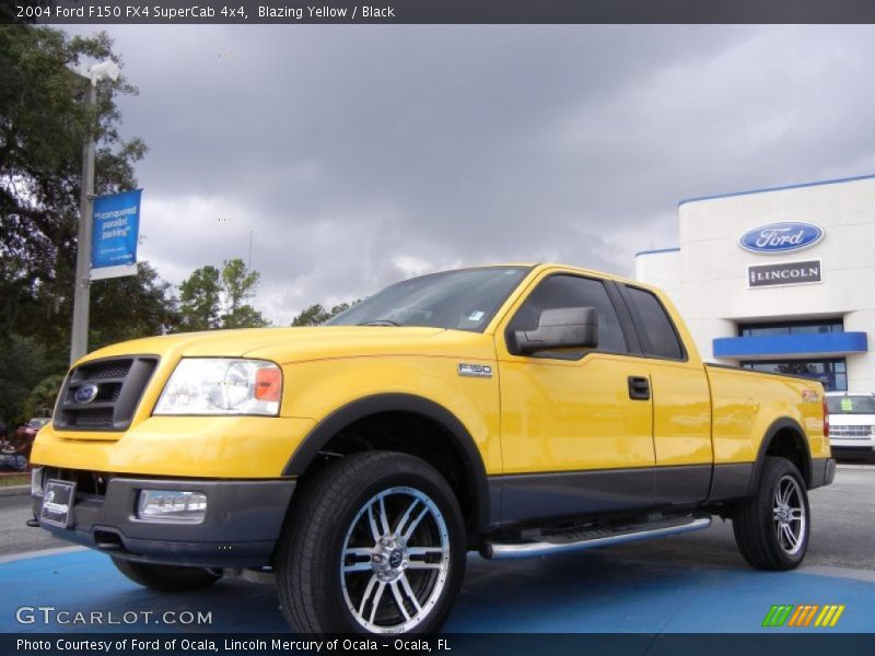 Blazing Yellow / Black 2004 Ford F150 FX4 SuperCab 4x4