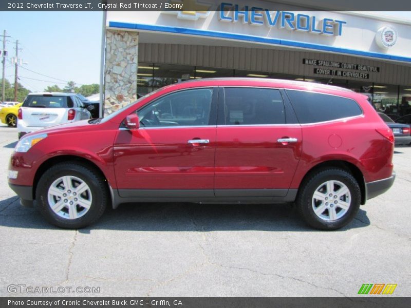 Crystal Red Tintcoat / Ebony 2012 Chevrolet Traverse LT