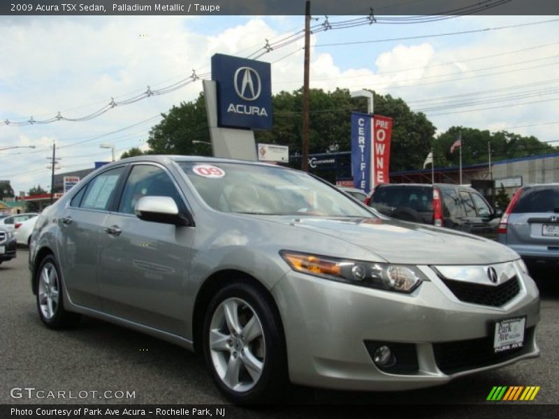 Palladium Metallic / Taupe 2009 Acura TSX Sedan