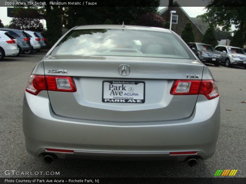 Palladium Metallic / Taupe 2009 Acura TSX Sedan