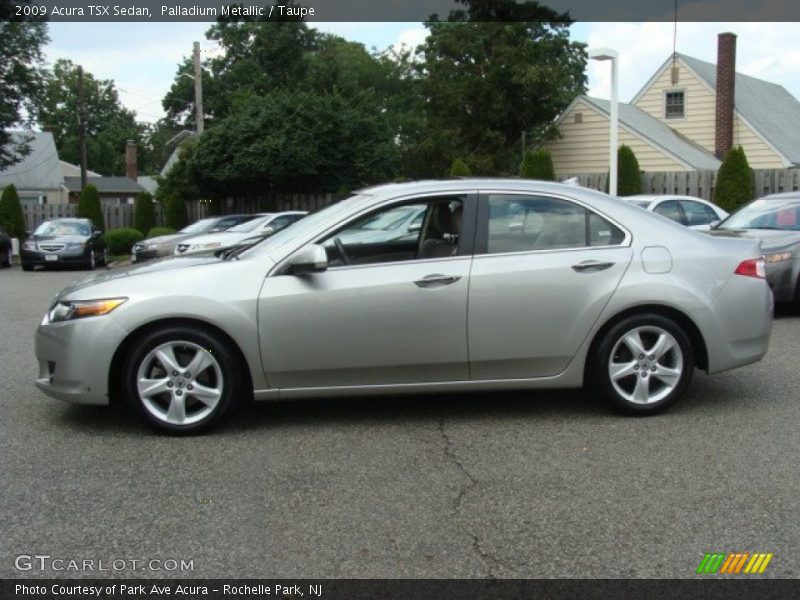 Palladium Metallic / Taupe 2009 Acura TSX Sedan