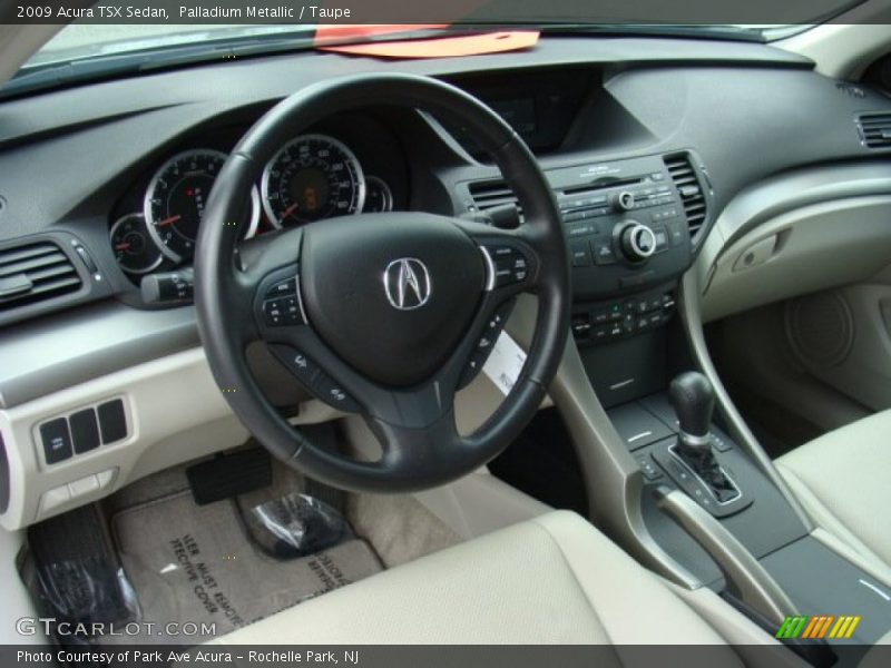 Palladium Metallic / Taupe 2009 Acura TSX Sedan