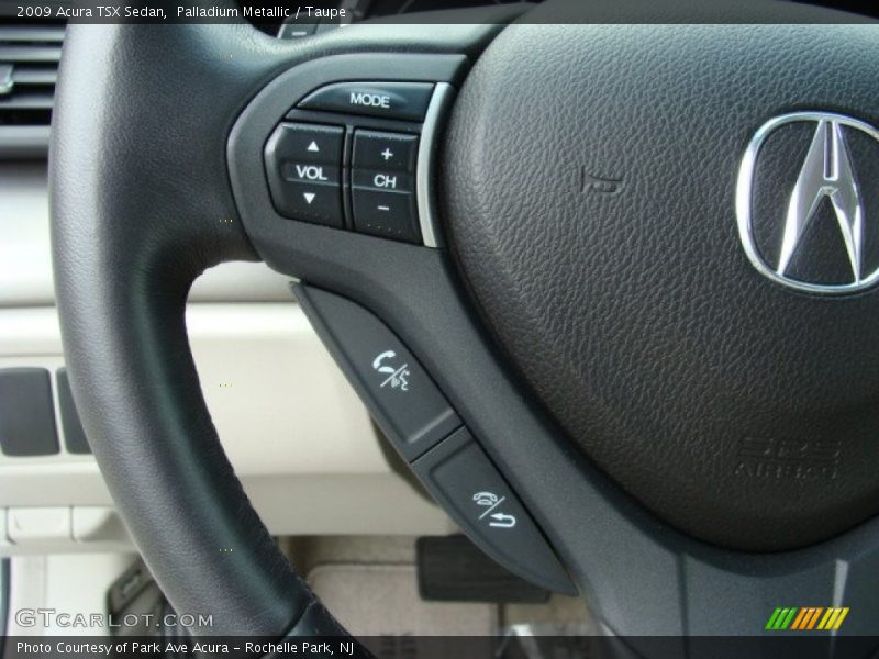 Palladium Metallic / Taupe 2009 Acura TSX Sedan