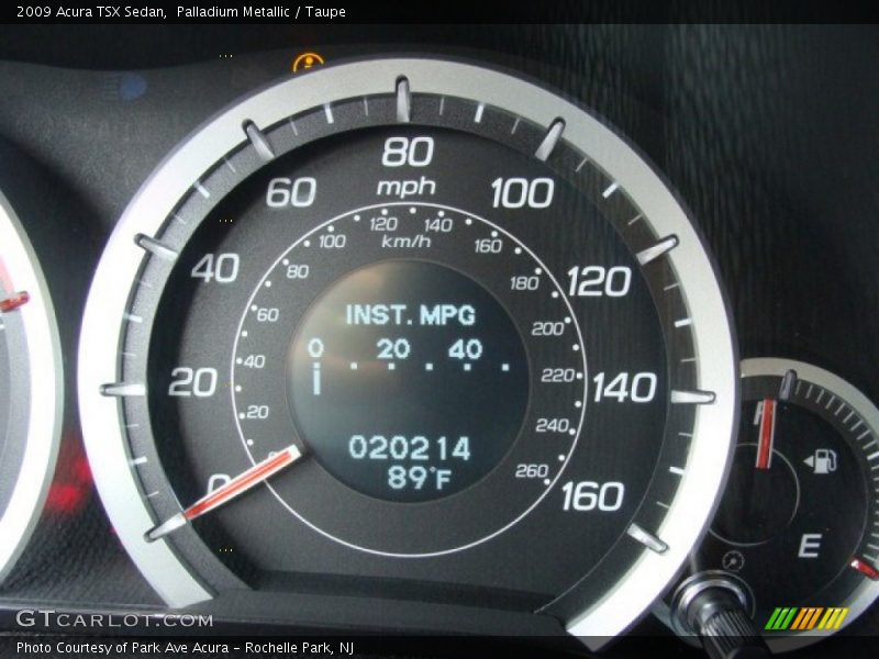 Palladium Metallic / Taupe 2009 Acura TSX Sedan