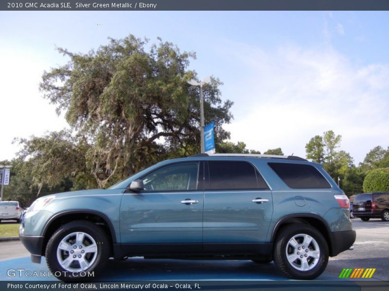 Silver Green Metallic / Ebony 2010 GMC Acadia SLE