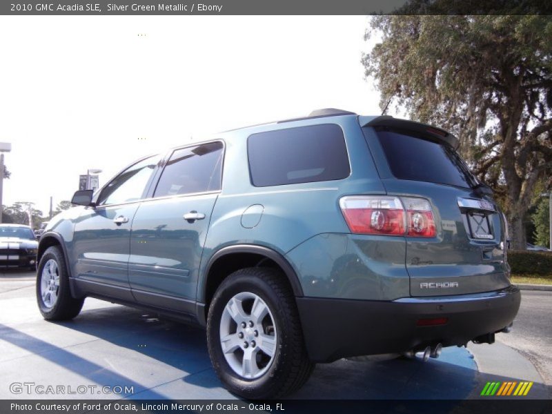 Silver Green Metallic / Ebony 2010 GMC Acadia SLE