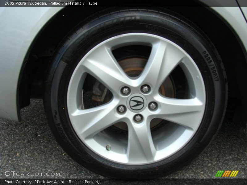 Palladium Metallic / Taupe 2009 Acura TSX Sedan