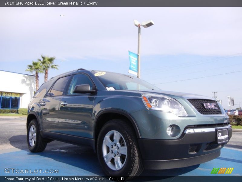 Silver Green Metallic / Ebony 2010 GMC Acadia SLE