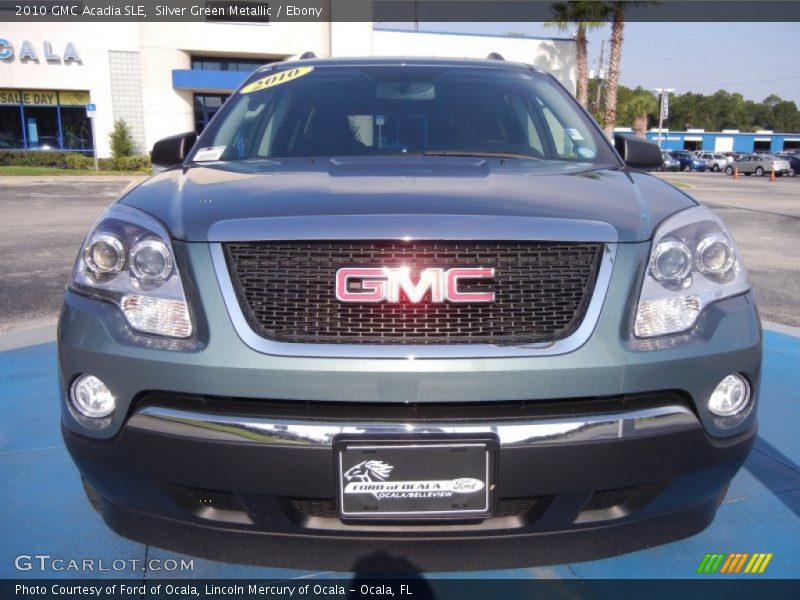Silver Green Metallic / Ebony 2010 GMC Acadia SLE