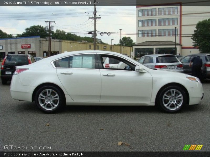 White Diamond Pearl / Taupe 2010 Acura TL 3.5 Technology