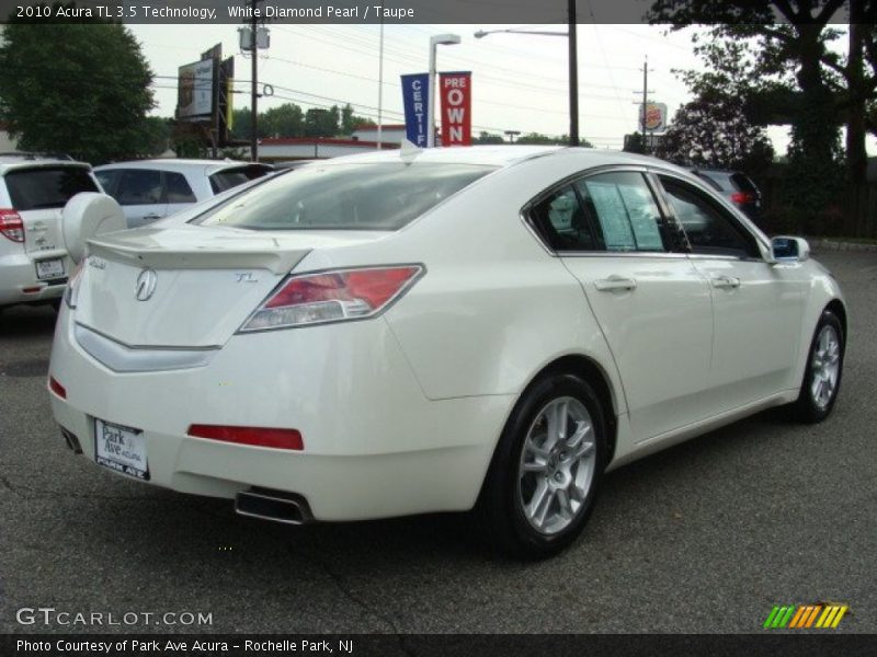 White Diamond Pearl / Taupe 2010 Acura TL 3.5 Technology