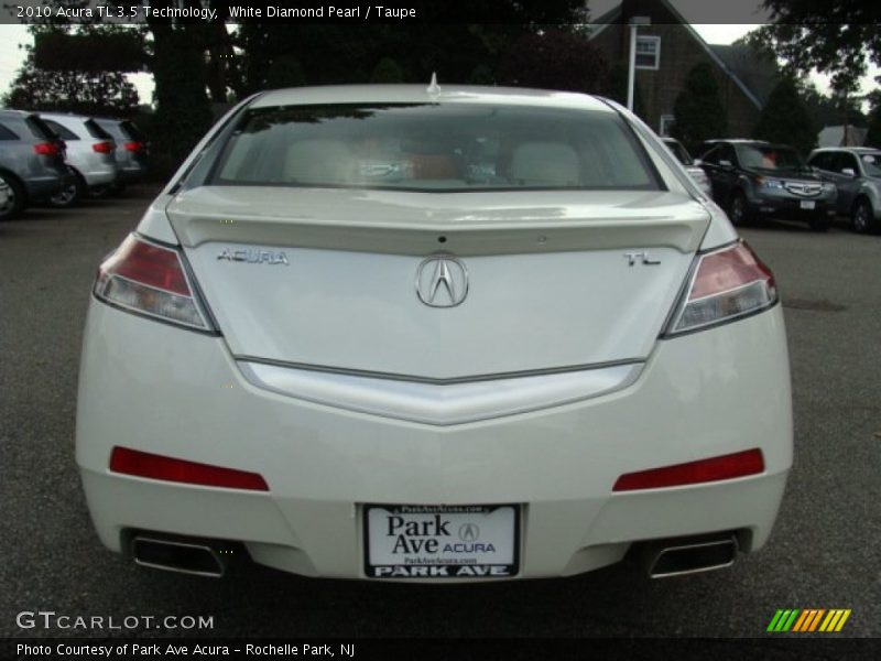 White Diamond Pearl / Taupe 2010 Acura TL 3.5 Technology