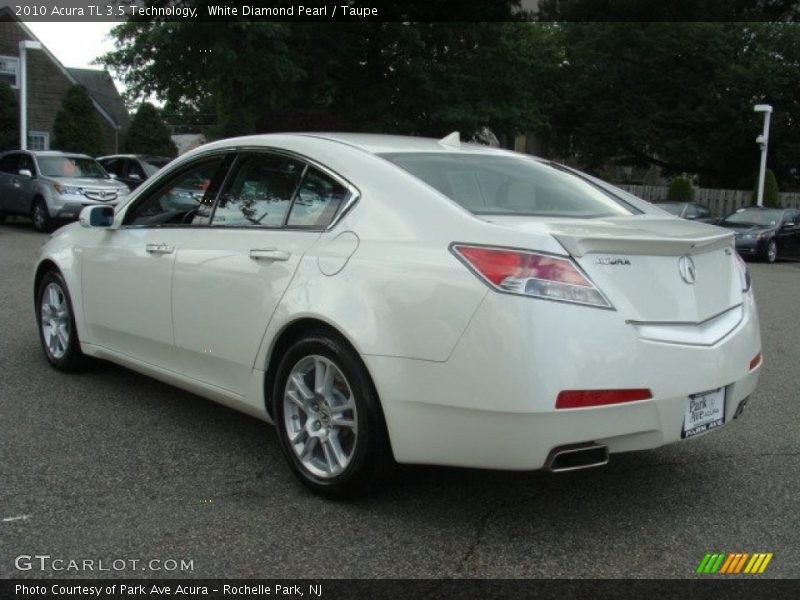 White Diamond Pearl / Taupe 2010 Acura TL 3.5 Technology