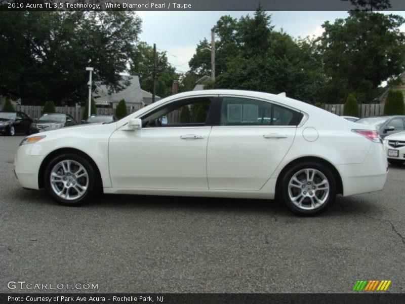 White Diamond Pearl / Taupe 2010 Acura TL 3.5 Technology