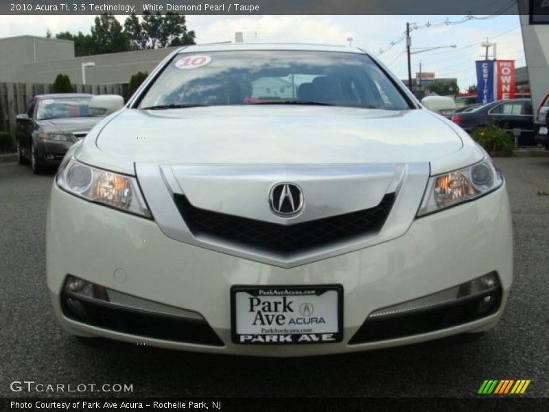 White Diamond Pearl / Taupe 2010 Acura TL 3.5 Technology