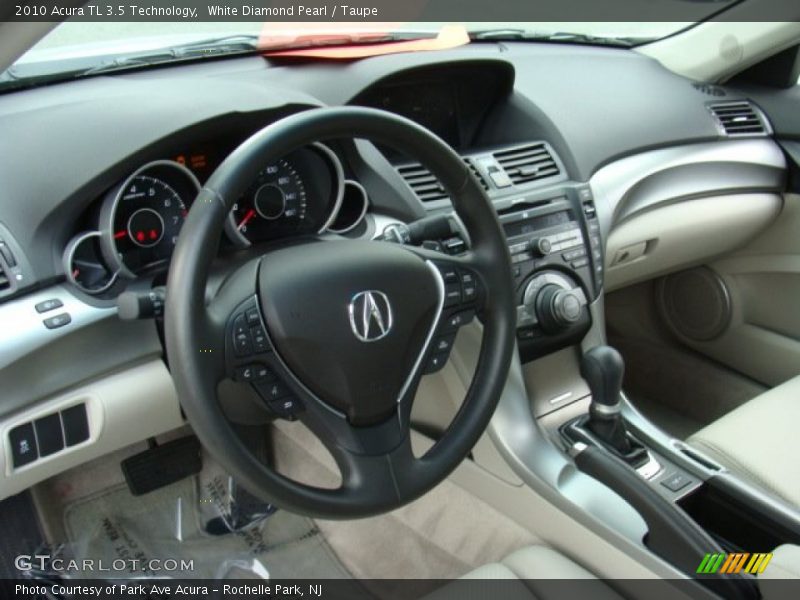 White Diamond Pearl / Taupe 2010 Acura TL 3.5 Technology
