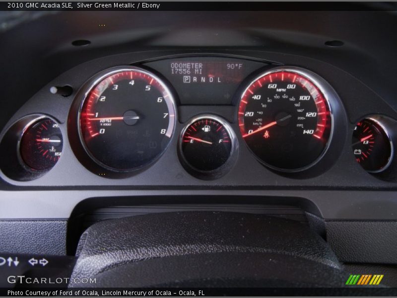 Silver Green Metallic / Ebony 2010 GMC Acadia SLE