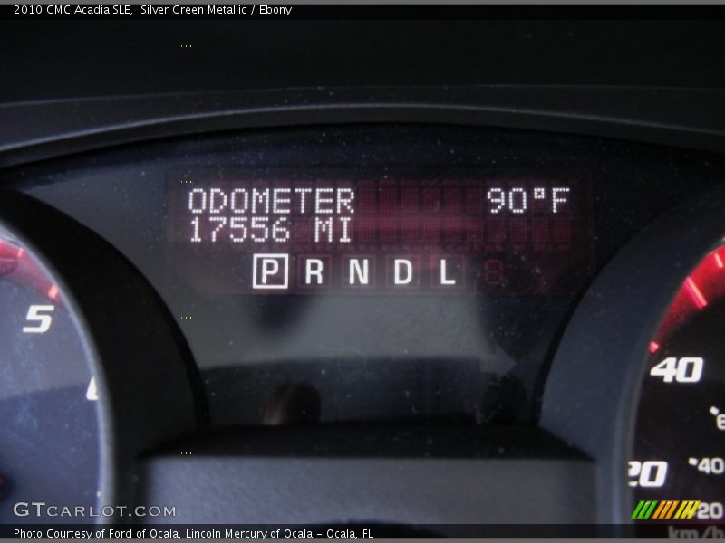 Silver Green Metallic / Ebony 2010 GMC Acadia SLE