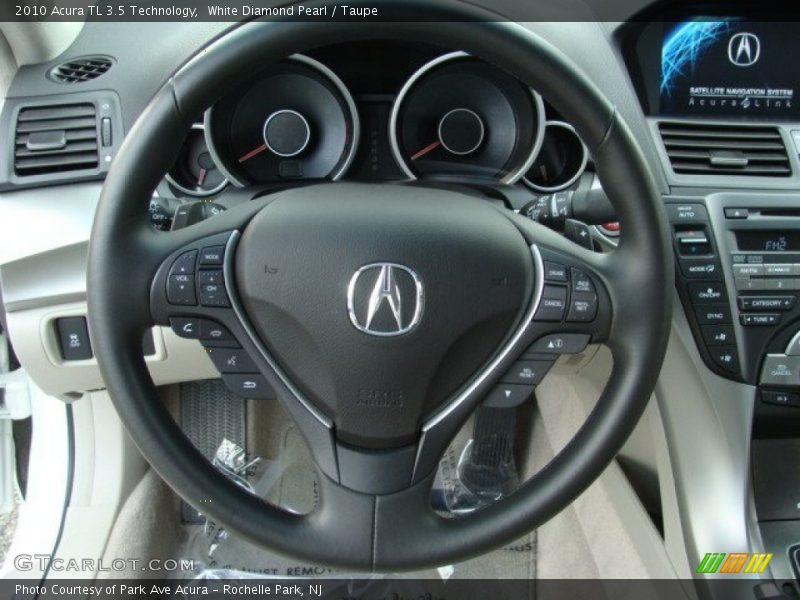 White Diamond Pearl / Taupe 2010 Acura TL 3.5 Technology