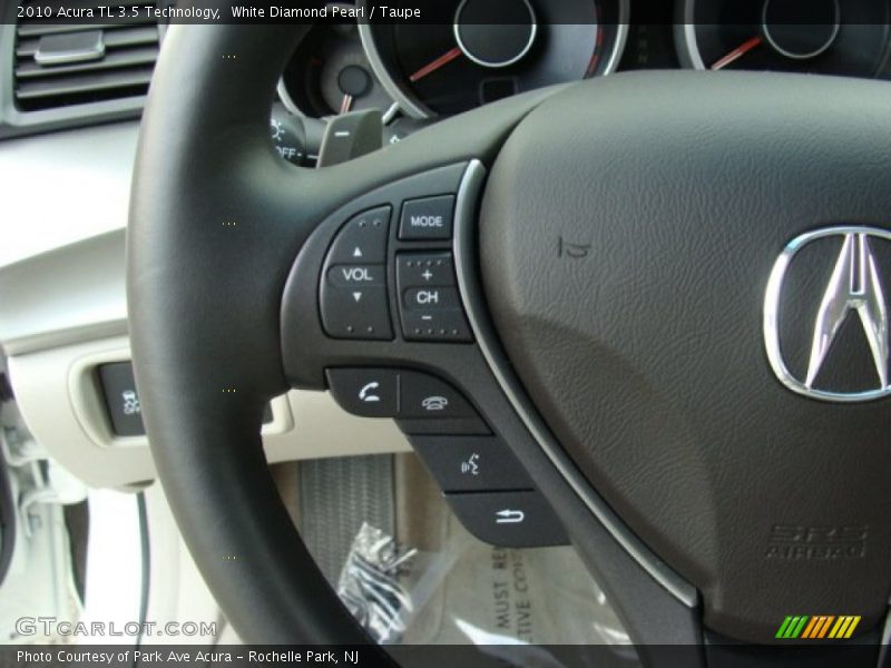 White Diamond Pearl / Taupe 2010 Acura TL 3.5 Technology