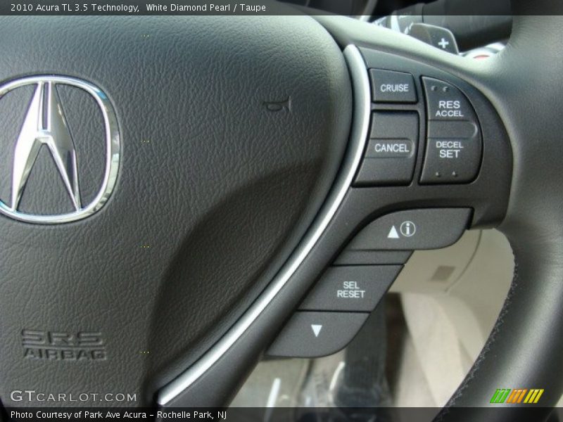 White Diamond Pearl / Taupe 2010 Acura TL 3.5 Technology