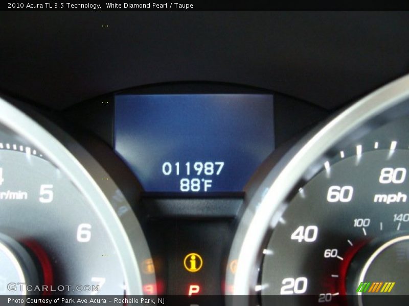 White Diamond Pearl / Taupe 2010 Acura TL 3.5 Technology