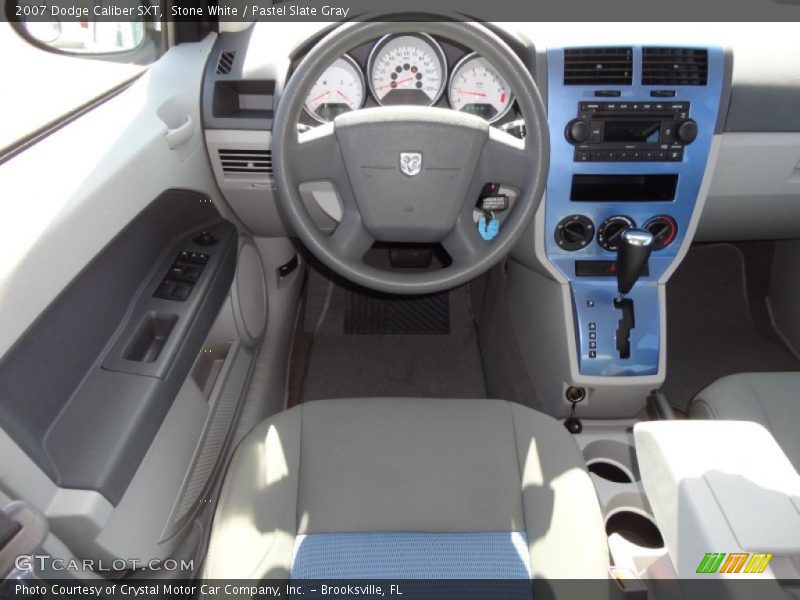 Stone White / Pastel Slate Gray 2007 Dodge Caliber SXT