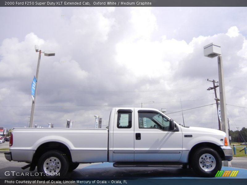 Oxford White / Medium Graphite 2000 Ford F250 Super Duty XLT Extended Cab