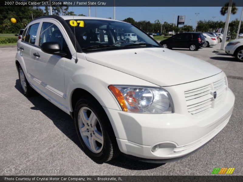 Stone White / Pastel Slate Gray 2007 Dodge Caliber SXT