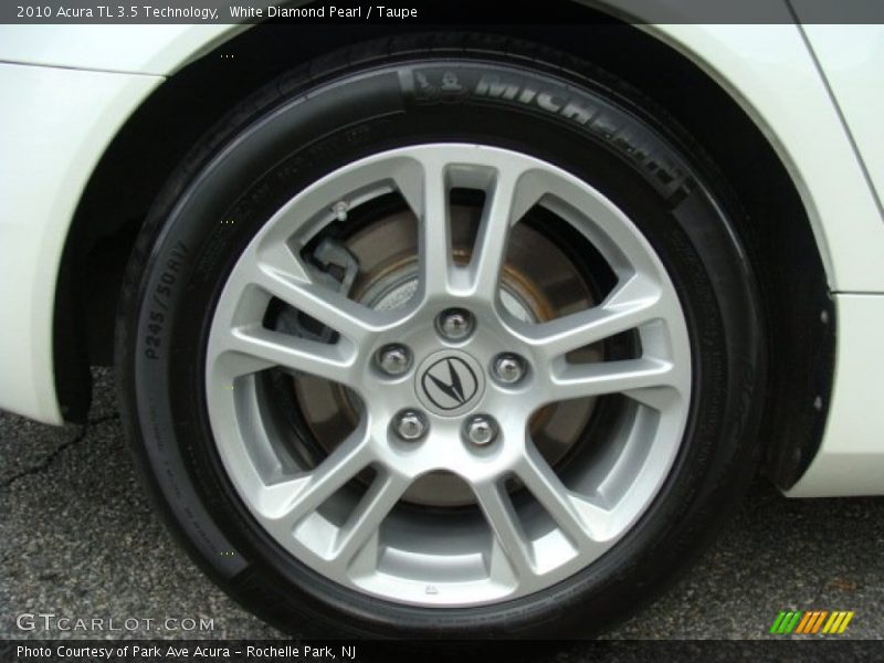 White Diamond Pearl / Taupe 2010 Acura TL 3.5 Technology