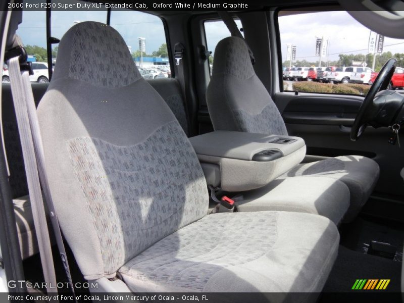 Oxford White / Medium Graphite 2000 Ford F250 Super Duty XLT Extended Cab