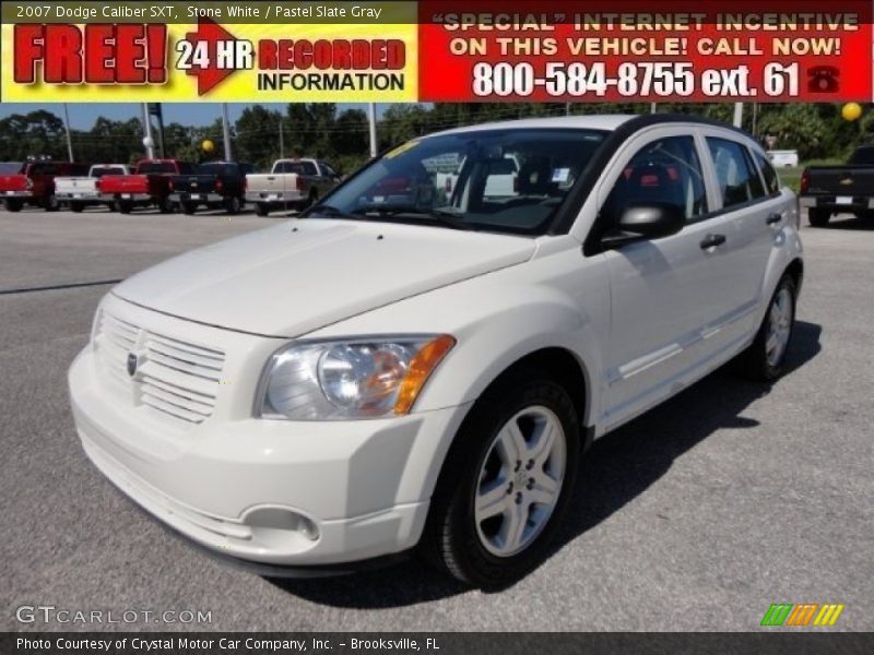 Stone White / Pastel Slate Gray 2007 Dodge Caliber SXT