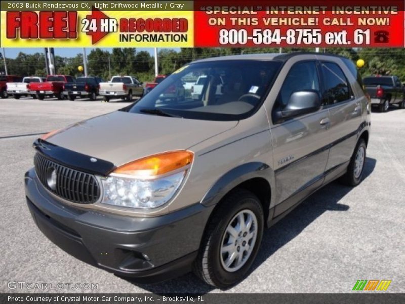 Light Driftwood Metallic / Gray 2003 Buick Rendezvous CX