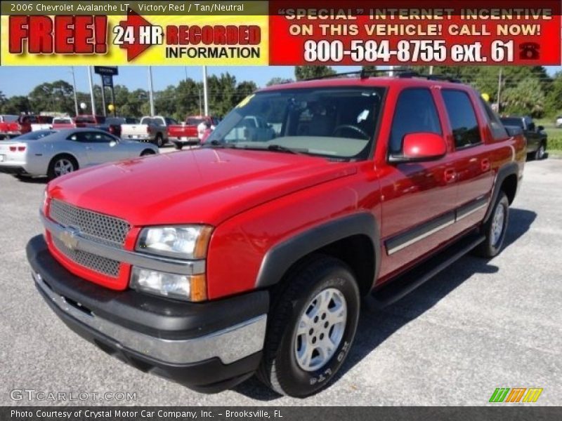 Victory Red / Tan/Neutral 2006 Chevrolet Avalanche LT