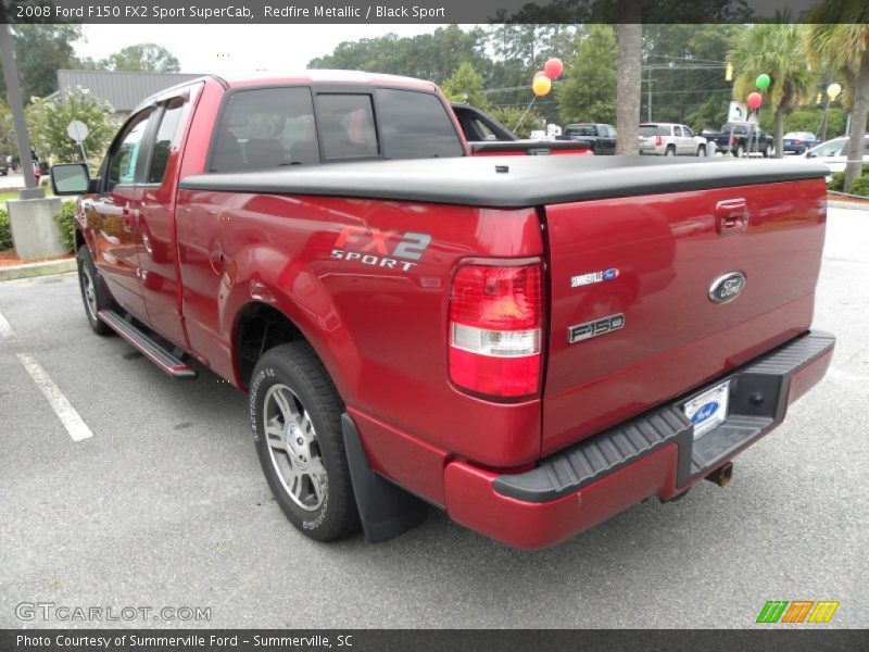 Redfire Metallic / Black Sport 2008 Ford F150 FX2 Sport SuperCab