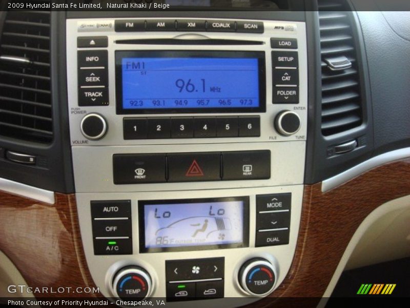 Natural Khaki / Beige 2009 Hyundai Santa Fe Limited