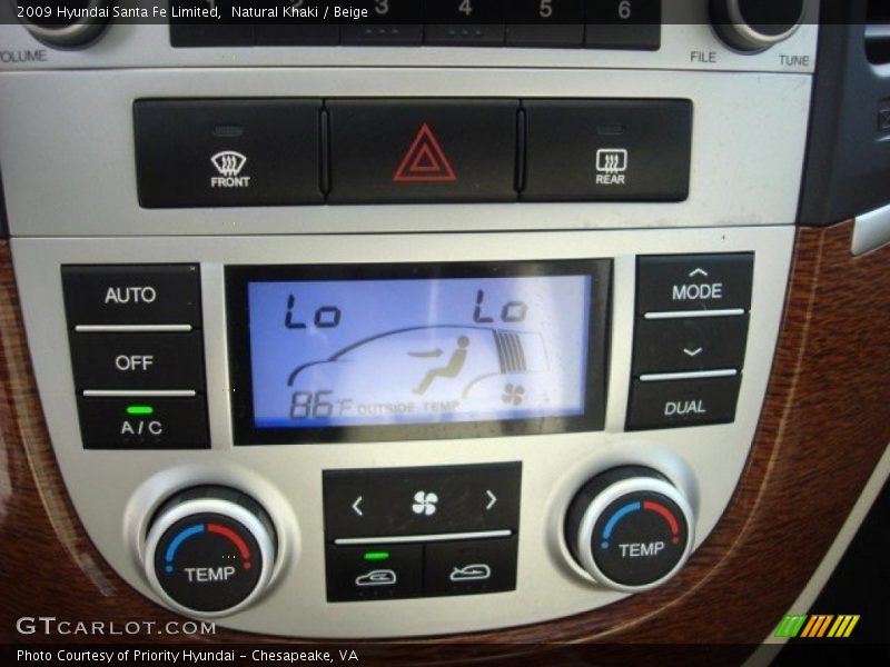 Natural Khaki / Beige 2009 Hyundai Santa Fe Limited