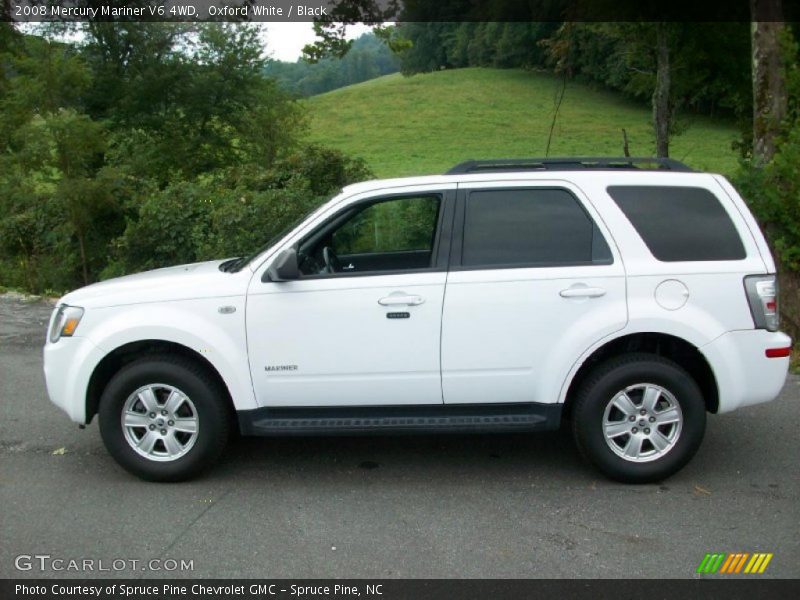 Oxford White / Black 2008 Mercury Mariner V6 4WD