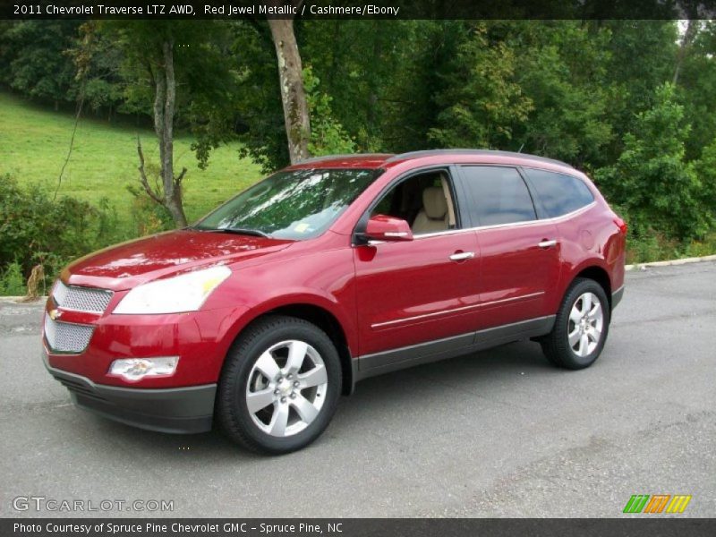 Red Jewel Metallic / Cashmere/Ebony 2011 Chevrolet Traverse LTZ AWD