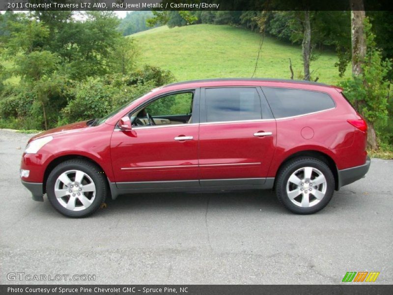Red Jewel Metallic / Cashmere/Ebony 2011 Chevrolet Traverse LTZ AWD