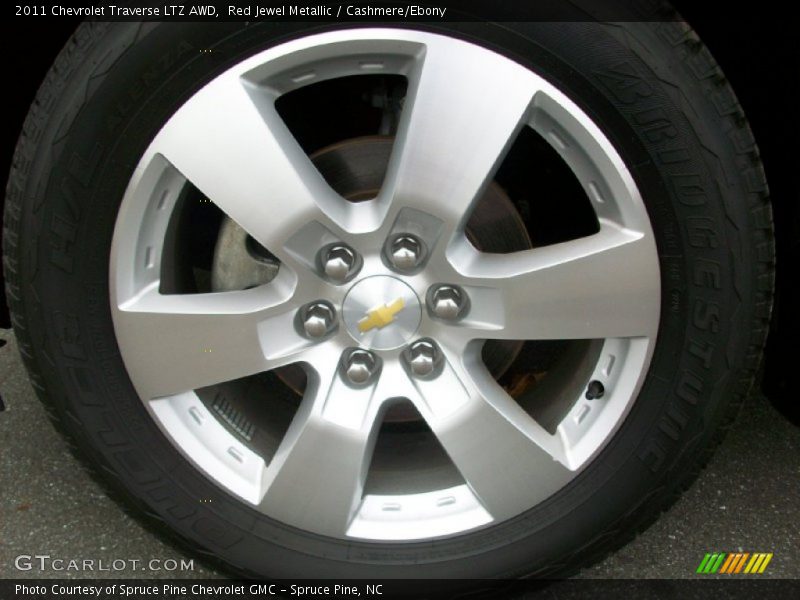 Red Jewel Metallic / Cashmere/Ebony 2011 Chevrolet Traverse LTZ AWD