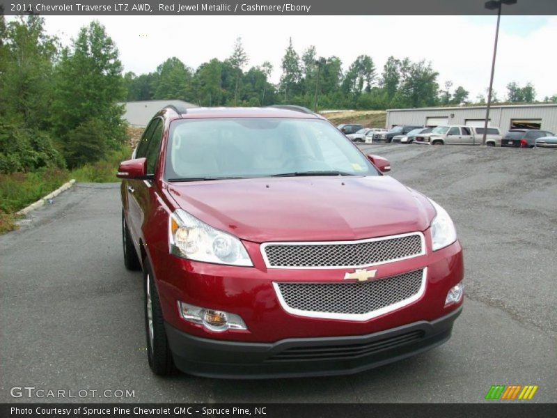 Red Jewel Metallic / Cashmere/Ebony 2011 Chevrolet Traverse LTZ AWD